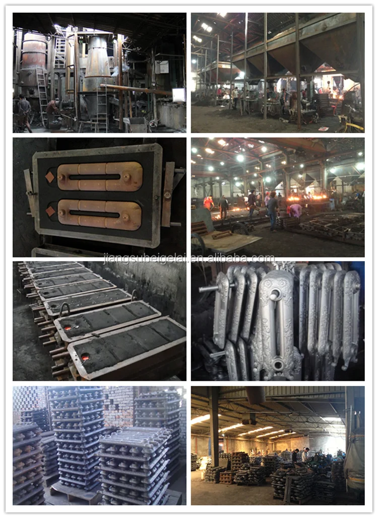 ornated art cast iron heating radiators for wholesales in grey paint