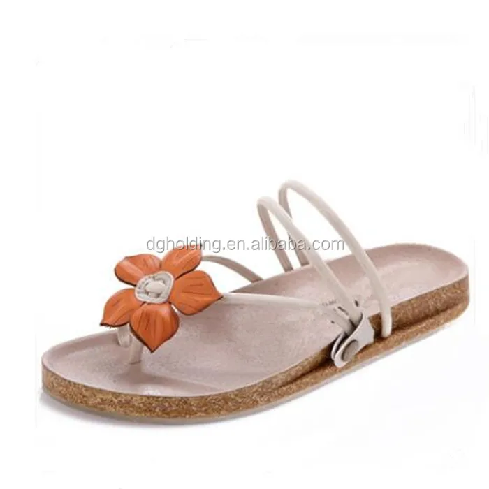 Fashion summer shoes women girl flower flip flops Wedges sandy beach sandal