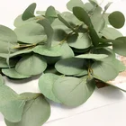 Popular Green Plant Branches Flowers Artificial Eucalyptus Garland Leaves for Home Decorative