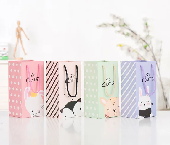 cartoon design paper gift bag/shopping bag with handle