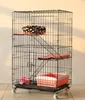 Foldable Metal Wire Pet Cage Ecofriendly Outdoor/Indoor 2/3/ 4 Tier Playing Living Animal House With Wheel wholesale