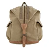 Custom Leisure Blank Soft Vintage Canvas Laptop Backpack wholesale School Students Retro Bag Pack