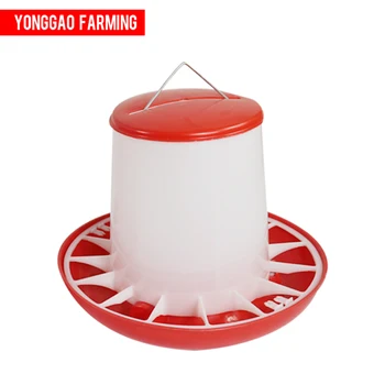 Poultry Farm Manual Plastic Broiler Duck Chick Feeder Pan Chicken Feeder