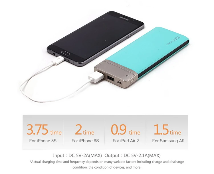 China manufacturer universal portable charger mobile phone power bank 9000mah - ANKUX.COM