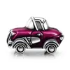 New style solid 925 sterling silver purple car shaped european beads