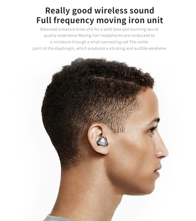 2019 newest BT 5.0 delicate wireless earphone T50 TWS IPX7 waterproof slide cover headset with charging case - ANKUX.COM