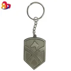 Factory promotion wholesale pendant 3D key challenge shopping cart blank metal coin holder keychain