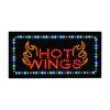 9*19'' Hot Wings LED Open Sign, Eye Catching Customized Business Shop Advertising Display Board