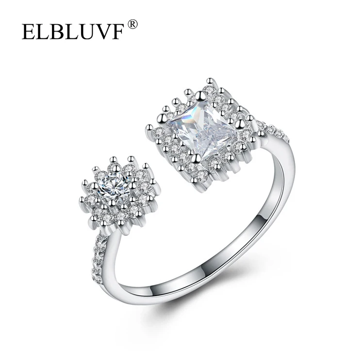 ELBLUVF 925 Sterling Silver Noble Wedding Ring Flower And Square Zircon Jewelry For Women/Girls/Ladies
ELBLUVF 925 Sterling Silver Noble Wedding Ring Flower And Square Zircon Jewelry For Women/Girls/Ladies