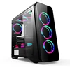 Hot Sale Tempered Glass ARGB Fans PC Case Mid Tower ATX Gaming Computer Case