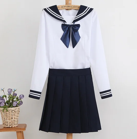 Traje de marinero de la Escuela de diseño con marinero collar para niñas uniformes