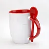 2019 hot sale Blank sublimation spoon coffee mug heat transfer photo mugs