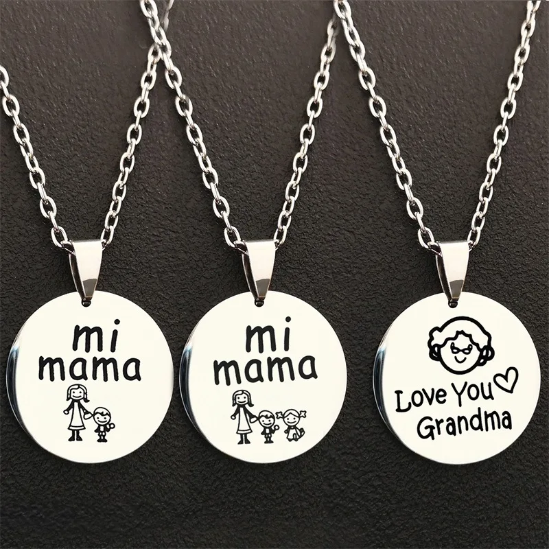 Cute Custom Logo Mi Mama Little Girl Family Pendant Necklace Stainless Steel Charms Necklace For Kids Gift
Cute Custom Logo Mi Mama Little Girl Family Pendant Necklace Stainless Steel Charms Necklace For Kids Gift