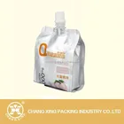 Silver Spout pak foil lined pouch for alcohol beverage packaging