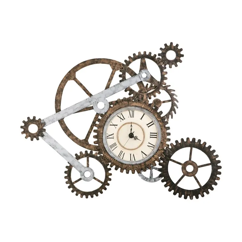 Oversized Vintage Industrial Age Accessories Pieces Metal Big Gear wall clocks, Light grey
Oversized Vintage Industrial Age Accessories Pieces Metal Big Gear wall clocks, Light grey