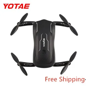 

Free Shipping Syma Z1 RC Drone with HD Camera 720P Wifi FPV 2.4Ghz Foldable Mini Selfie Quadcopter Optical Flow VS JJRC H37, Black