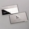Mirror effect reverse etching/embossing stainless steel silver metal business cards