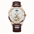 luxury brand automatic mechanical movement mineral glass man wristwatches