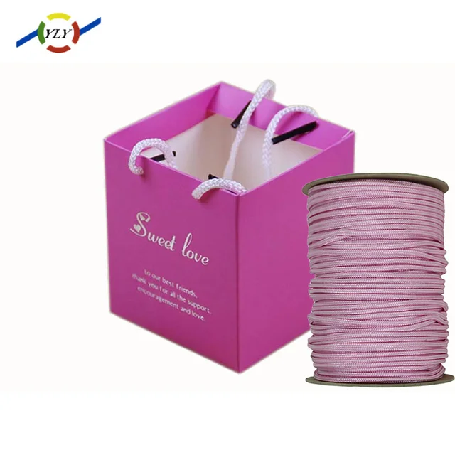 packing cotton polyester pp handle rope for paper bag gift