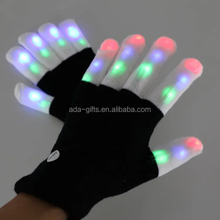 Rave Light Flashing Finger Lighting Glow Mittens LED Glow Gloves