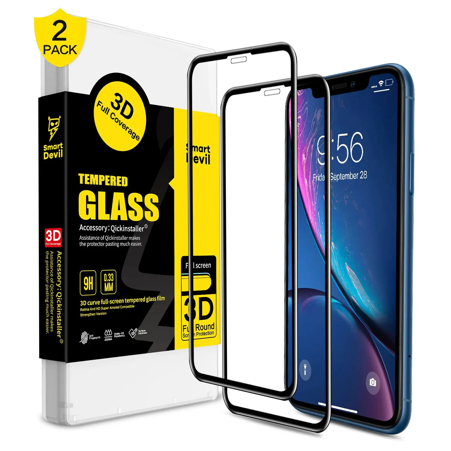 Smart Devil 3d Full Cover Tempered Glass Screen Protector For Samsung