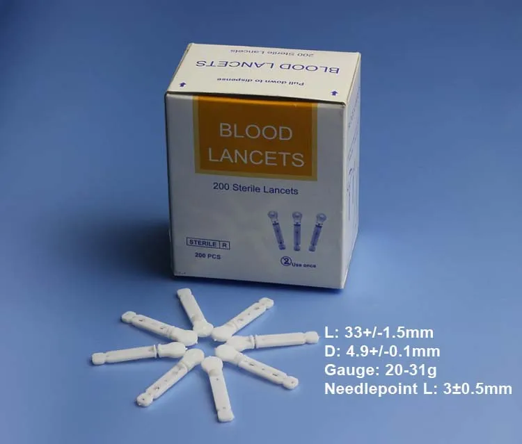 sterile blood glucose lancet