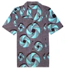 OEM Short Sleeve Men African Designs Batik Printed Shirts Mens Hawaiian Shirt