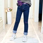 New Arrival Kids Winter Warm DenimTrousers Girls Jeans Pants
