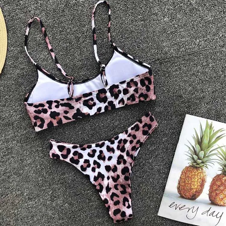 Leopard Print Open Sexy Girl Push Up Bikini Micro Swimwear Buy