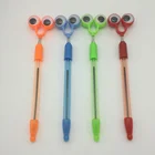 Creative Novelty Rotomac Fighting Plastic crystal Eyes Pop Squeeze ball pen with custom LOGO