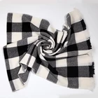 China Supplier Custom Thick Cashmere Knit Winter Scarf With Tassel