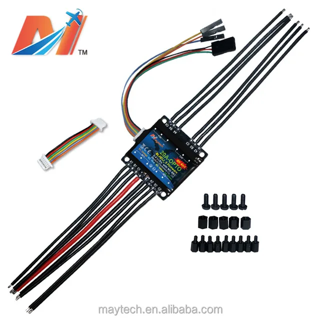 Maytech Brushless Speed Controller 20A BLHeli_S esc for airplane and helicopter