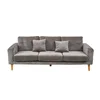 ODM&OEM European Style Wholesale Modern Couch Fabric Wooden Sofa 3 Seater