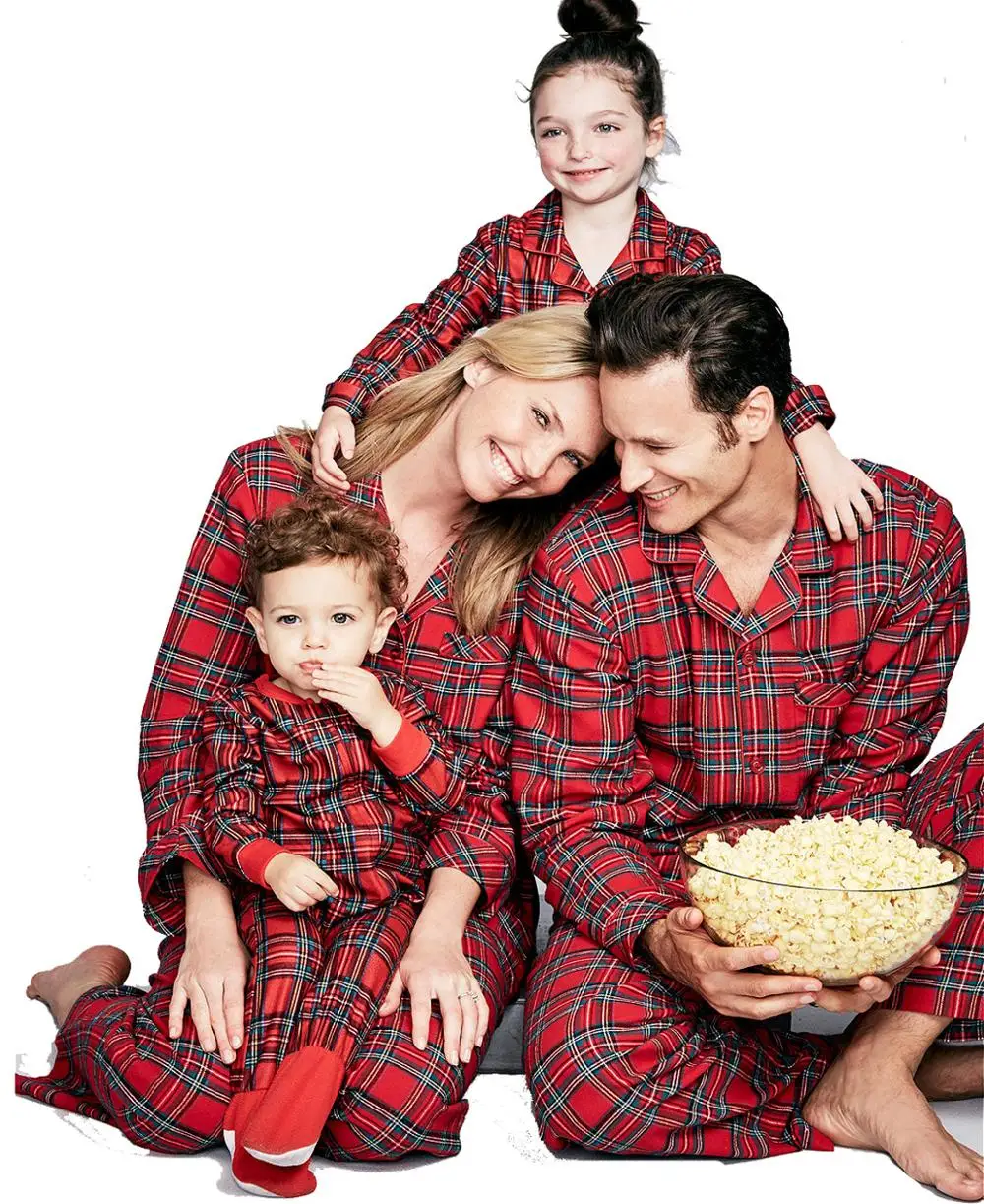 MY-040 2018 New fashion family outfits for christmas red plaid pajamas for adults and kids boutique outfits wholesale, Picture show
MY-040 2018 New fashion family outfits for christmas red plaid pajamas for adults and kids boutique outfits wholesale, Picture show