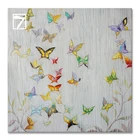 Modern Flying Butterfly Art Oil Painting on Canvas For Room Decor Ready to Hang