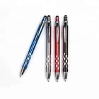 US favorite torch design custom logo click flashlight light metal ballpoint led pen with touch screen stylus