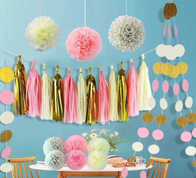 Colorful Cute Crepe Paper Decoration Ideas For Birth Day For Sale