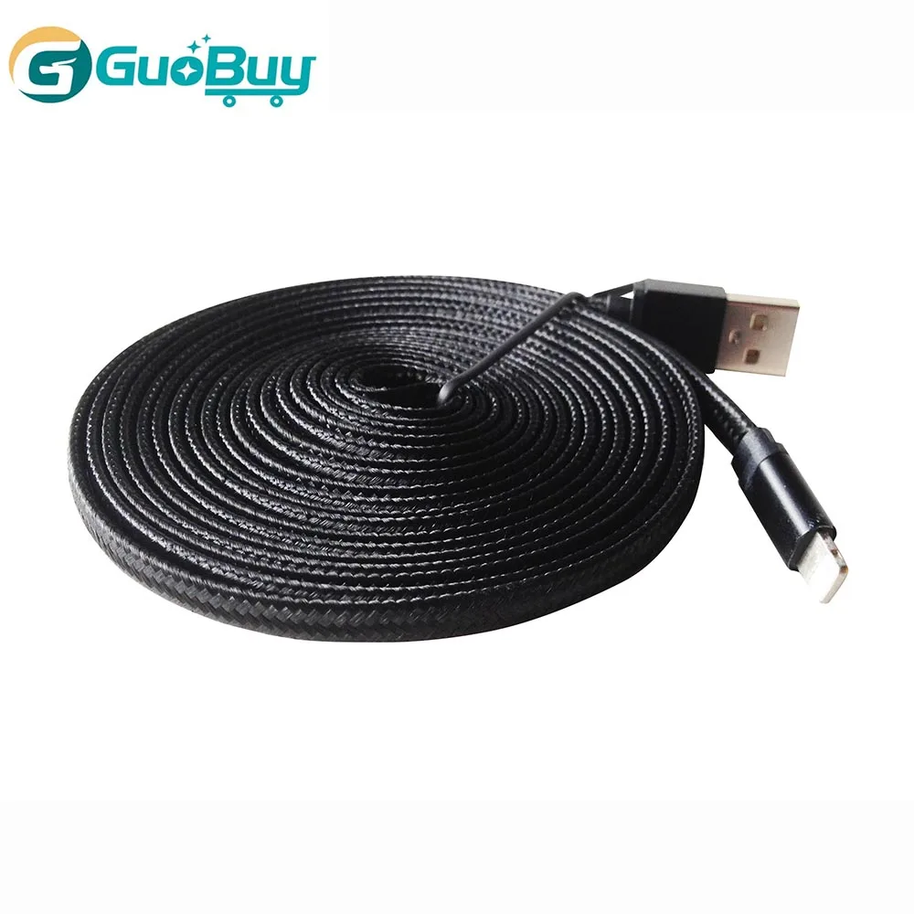 Hottest and Cheapest fast charging speed braidred fabric flat micro usb charging cable, 8pin usb data cable - ANKUX.COM