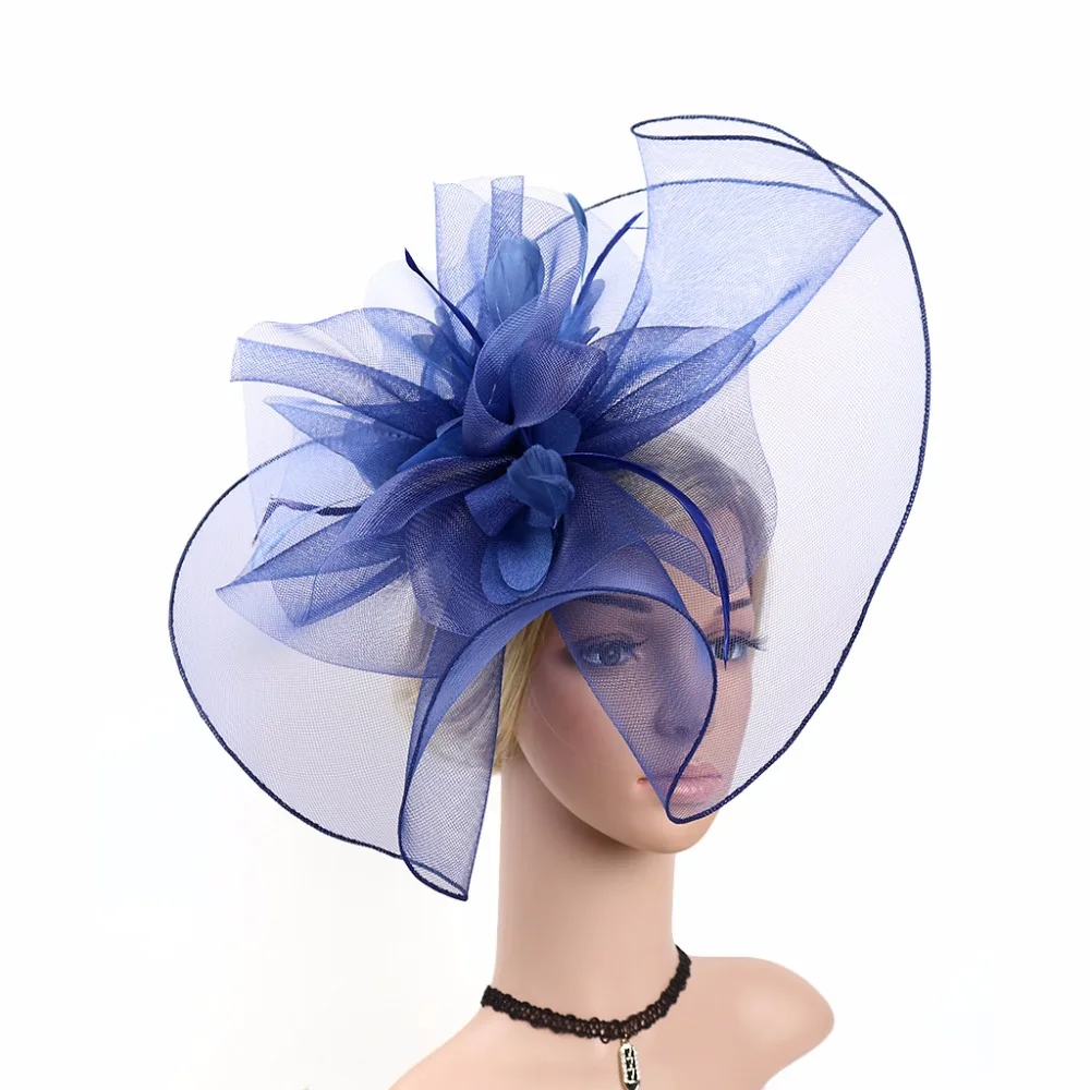 Gift large lady wedding bridal clip/headband fascinator navy blue flower hair accessory
Gift large lady wedding bridal clip/headband fascinator navy blue flower hair accessory