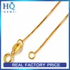 925 Sterling Silver Gold plated Box chian Venetian Chains