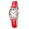 Hot fashion bucket-shaped case lady watch, roman numerals face classic watch, leather band factory price dress watch reloj