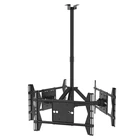 Three Monitors swivel Movable tv bracket ceiling mount