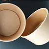 Hotsale Factory Custom your kraft paper salad bowls and cups disposable food grade materials food container bowls