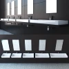Commercial solid surface artificial stone wall hung bathroom sink hand wash basin for hote