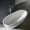 Italian modern stone oval freestanding artificial stone soaking bathtub