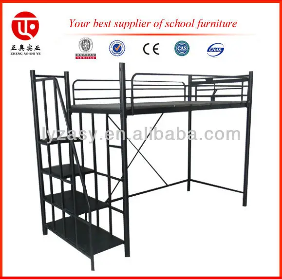 Loft Bed with Study Table,Metal Loft Bed with Study Desk