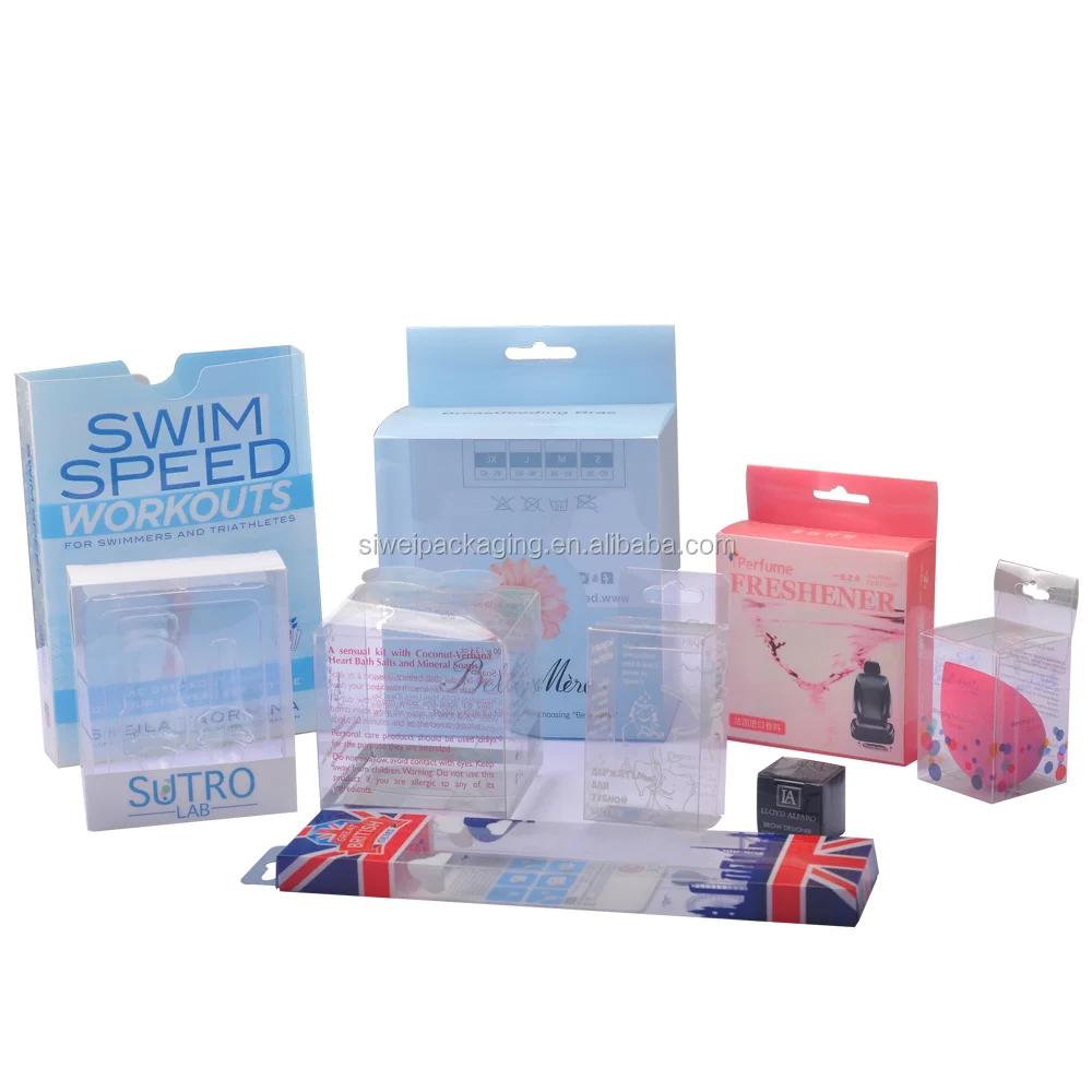 Custom Logo Printing Clear Plastic Packaging Gift Box Pet Pp Pvc Folding Cosmetic Box