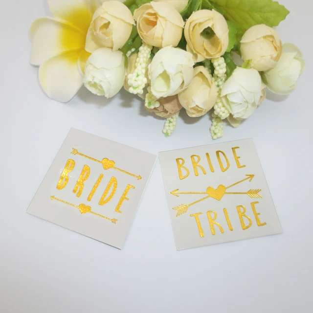 Hot Selling Bachelorette Party Gold Foil Bride Tribe Tattoos Come With 2 Bride and 10 Bride Tribe, Cmyk/gold/rose gold/silver
Hot Selling Bachelorette Party Gold Foil Bride Tribe Tattoos Come With 2 Bride and 10 Bride Tribe, Cmyk/gold/rose gold/silver