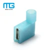 6.3mm Right Angle L Style Insulated Crimp Terminal Connector / Female Spade Insulated Flag Terminal Connector