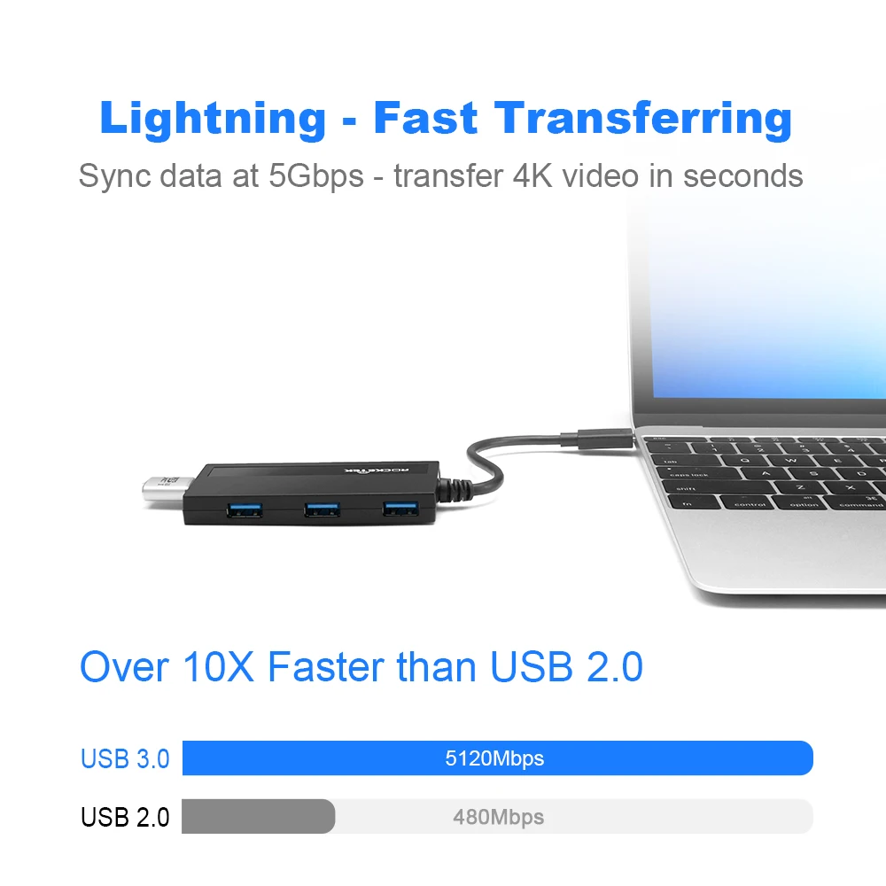  Multi function usb-c usb 3.1 4 port type c hub for mobile phone charging 